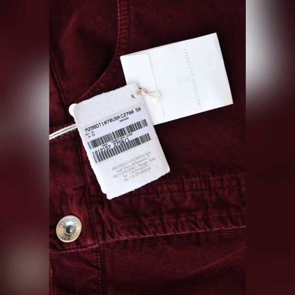 BRUNELLO CUCINELLI Straight Leg Corduroys 50 / 34 - Picture 6 of 8
